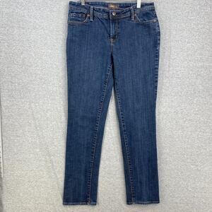 Sarah Jessica Parker Bitten Jeans Womens 10R Blue Denim Straight Leg Stretch